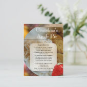 Carte postale à tarte ou dessert de pommes (Debout devant)