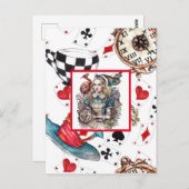 Carte postale à thème Alice au pays des merveilles (Devant / Derrière)