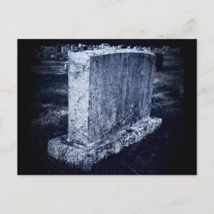 Carte postale à thème en pierre tombale personnali