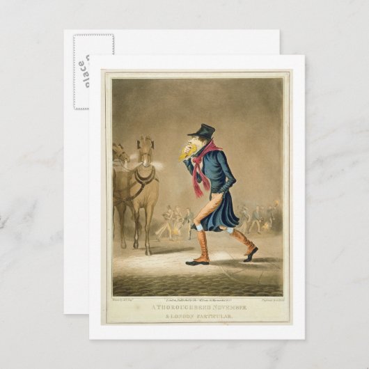 Carte Postale A Thoroughbred November & London Particulier, engr (Devant / Derrière)