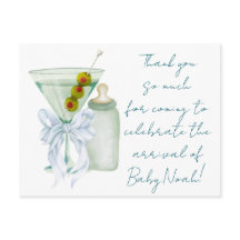 A Tini Baby Boy Thank You Post Card