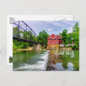 Carte Postale À travers la cascade de War Eagle Creek Merci (Devant / Derrière)