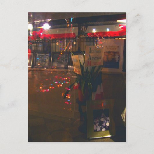 Carte Postale A travers la fenêtre du Musée Italien Américain (Devant)