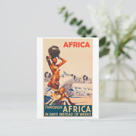 Carte Postale A travers l'Afrique en jours au lieu de semaines (Debout devant)
