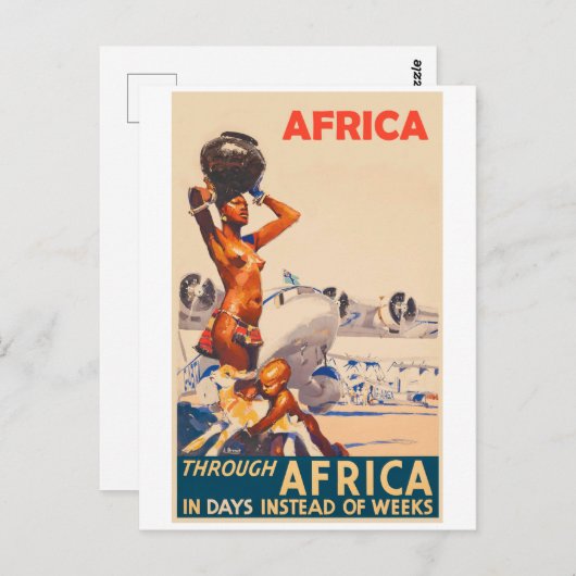 Carte Postale A travers l'Afrique en jours au lieu de semaines (Devant / Derrière)