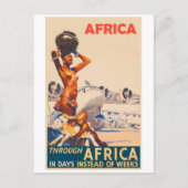 Carte Postale A travers l'Afrique en jours au lieu de semaines (Devant)