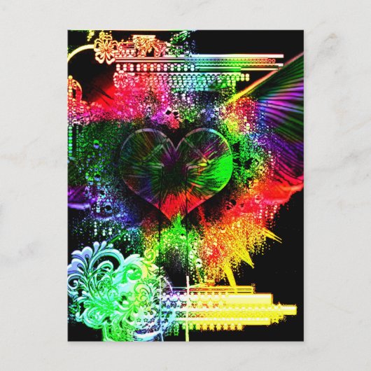 Carte Postale À travers le coeur 5 (Devant)