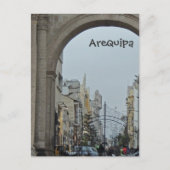 Carte Postale A travers les Arches - Plaza de Armas-Arequipa, Pé (Devant)