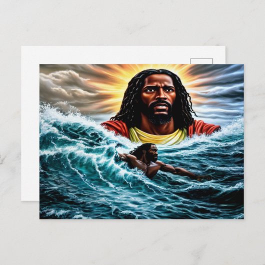 Carte postale À Travers Les Eaux Difficiles (Devant / Derrière)