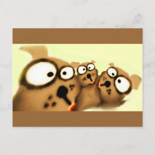 Carte postale à trois chiens