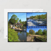 Carte postale à trois vues de Maidenhead (Devant / Derrière)