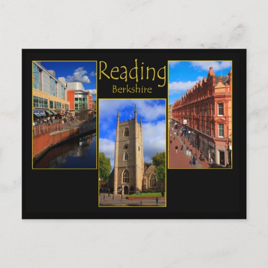 Carte postale à trois vues de Reading, Berkshire A (Devant)