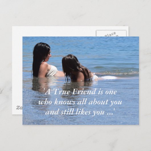 Carte Postale A True friend (Devant / Derrière)