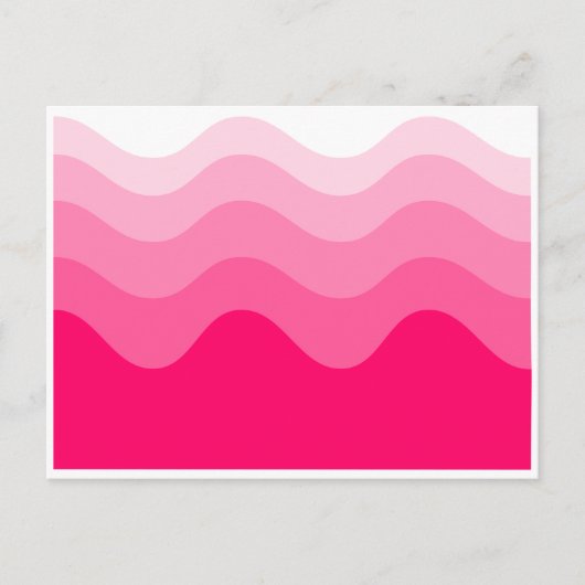 carte postale à vague rose (Devant)