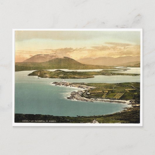 Carte Postale A Valentia. Co. Kerry, Irlande rare Photochrom (Devant)