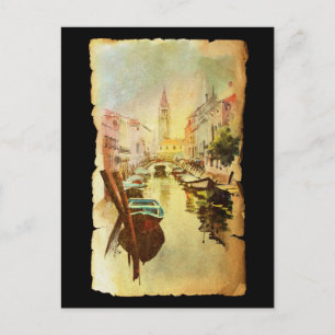 Carte Postale A View Of The Canal With Boats And Buildings