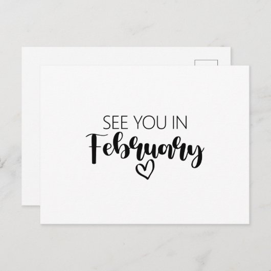 Carte Postale A Voir En Février Faire-part De Grossesse (Devant / Derrière)