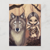 Carte postale "A Wolfish Friend" (Devant)
