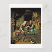 Carte Postale A Woman and a Fish Peddler, 1713 (oil panel) (Devant)