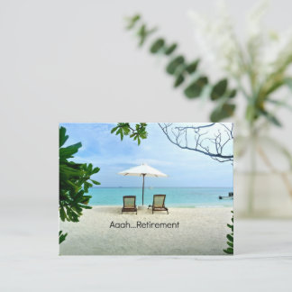 Carte Postale Aaah... retraite, détente à la plage