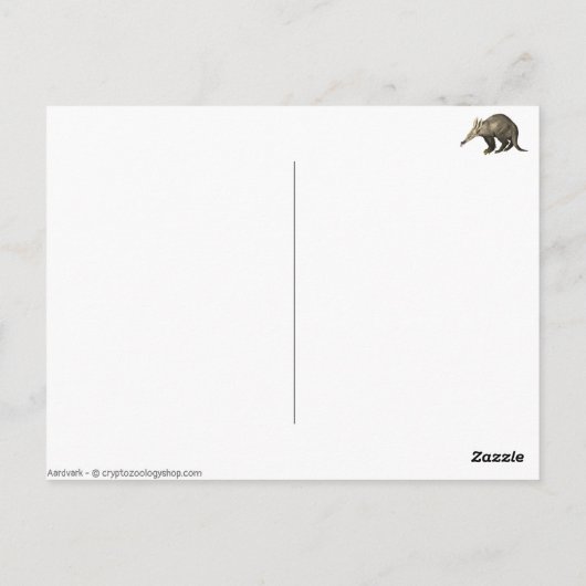 Carte Postale Aardvark (Dos)