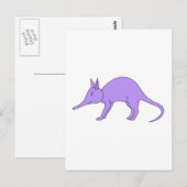 Carte Postale Aardvark violet (Devant / Derrière)