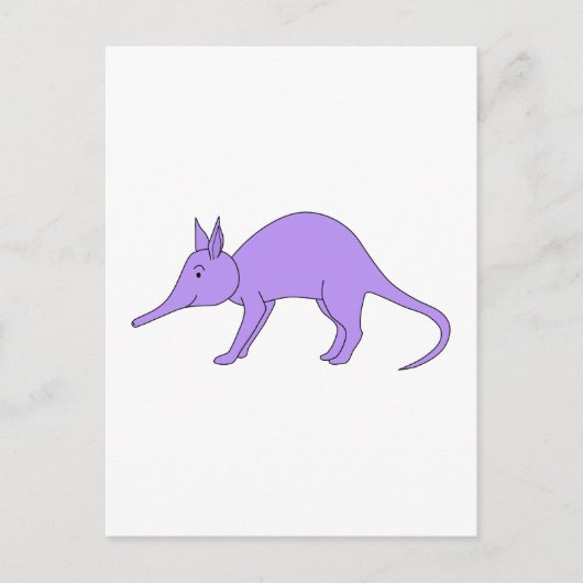 Carte Postale Aardvark violet (Devant)