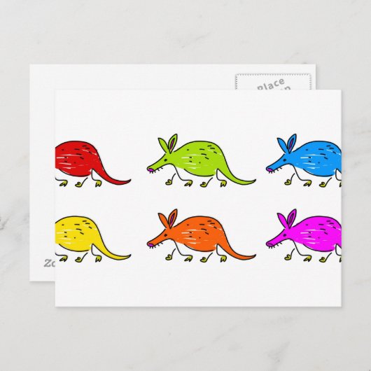 Carte Postale Aardvarks (Devant / Derrière)