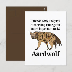 Carte Postale Aardwolf Hyena Spirit Amoureux des animaux