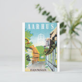 Carte Postale Aarhus Danmark Vintage Travel Poste (Debout devant)