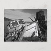 Carte Postale Abandon de l'épave en noir et blanc Photo (Devant)