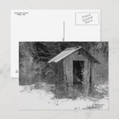 Carte postale Abandon Outhouse (B&W) (Devant / Derrière)