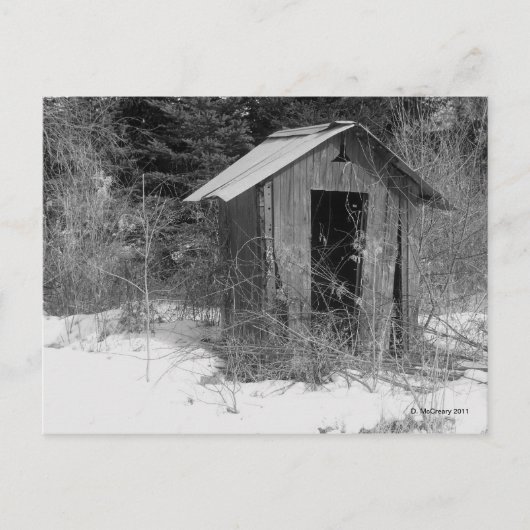 Carte postale Abandon Outhouse (B&W) (Devant)