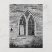 Carte Postale Abandoned Church Window Black and White (Devant)