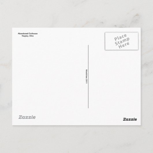 Carte postale abandonnée (Dos)