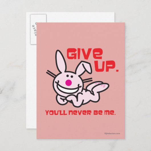 Carte Postale Abandonner (Devant / Derrière)