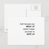 Carte Postale Abandonner (Devant / Derrière)