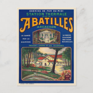 Carte Postale Abatilles Arcachon France Poster vintage 1920