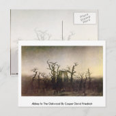 Carte Postale Abbaye Dans Le Bois De Chêne Par Caspar David Frie (Devant / Derrière)