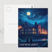 Carte Postale Abbaye de Kylemore Chats d'Irlande la nuit (Devant / Derrière)