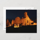 Carte Postale Abbaye de Quin la nuit (Devant / Derrière)