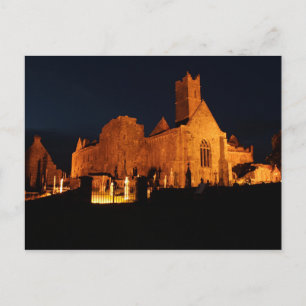 Carte Postale Abbaye de Quin la nuit
