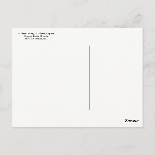 Carte Postale Abbaye de St. Albans, intérieur. (Dos)