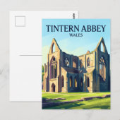 Carte Postale Abbaye de Tintern Pays de Galles (Devant / Derrière)