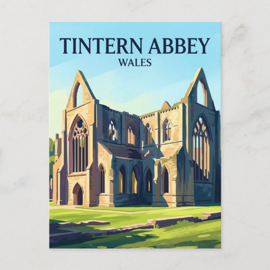 Carte Postale Abbaye de Tintern Pays de Galles (Devant)