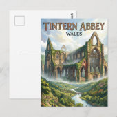 Carte Postale Abbaye de Tintern Pays de Galles (Devant / Derrière)