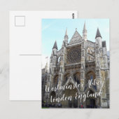 Carte Postale Abbaye de Westminster — Londres, Angleterre (Devant / Derrière)