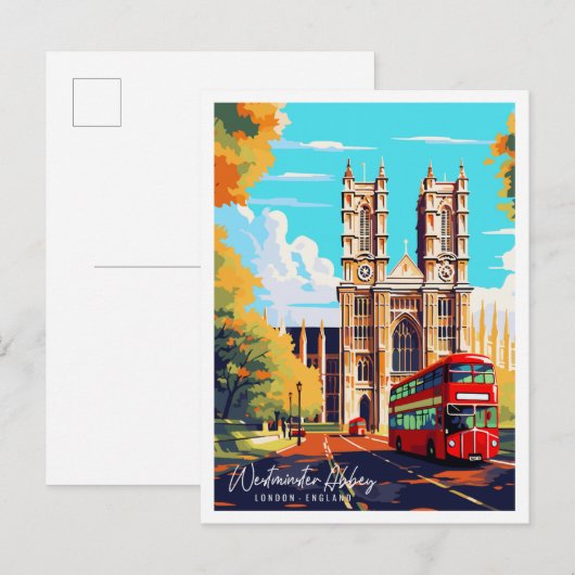 Carte Postale Abbaye de Westminster Londres Angleterre voyage vi (Devant / Derrière)