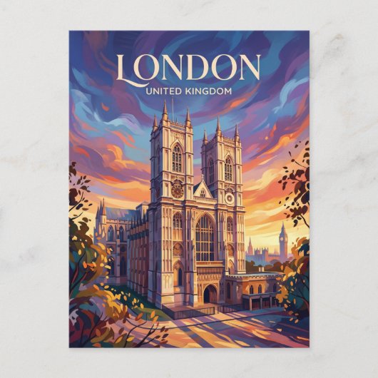 Carte Postale Abbaye de Westminster Royaume-Uni (Devant)
