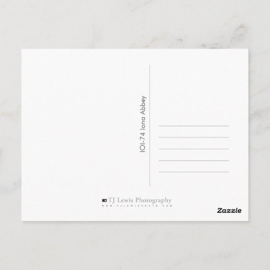 Carte Postale Abbaye d'Iona (Dos)